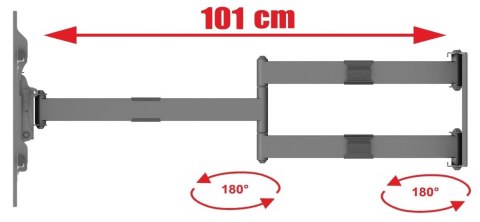 101cm Długi narożny uchwyt do telewizora TV 40-65" 30kg wieszak TV VX-407 101cm Długi narożny uchwyt do telewizora TV 40-65" 30kg wieszak TV VX-407