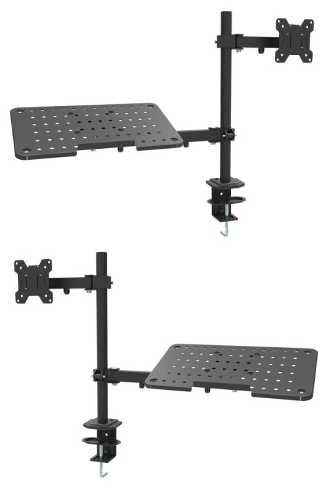 2w1 Biurkowy uchwyt do notebooka i monitora 10-27" MX-25 2w1 Biurkowy uchwyt do notebooka i monitora 10-27" MX-25