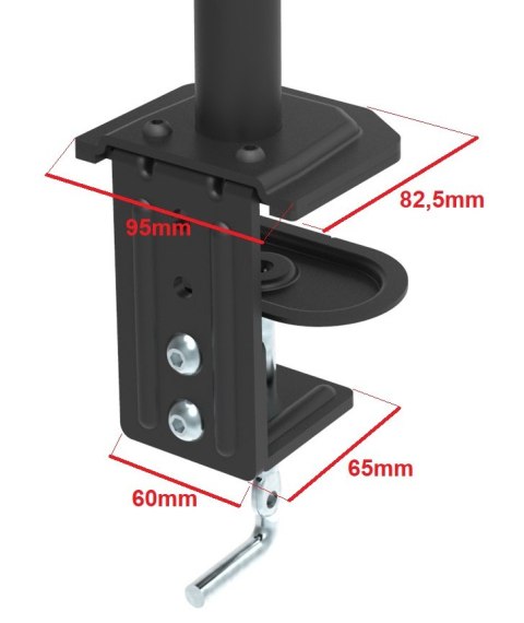 2w1 Biurkowy uchwyt do notebooka i monitora 10-27" MX-25 2w1 Biurkowy uchwyt do notebooka i monitora 10-27" MX-25