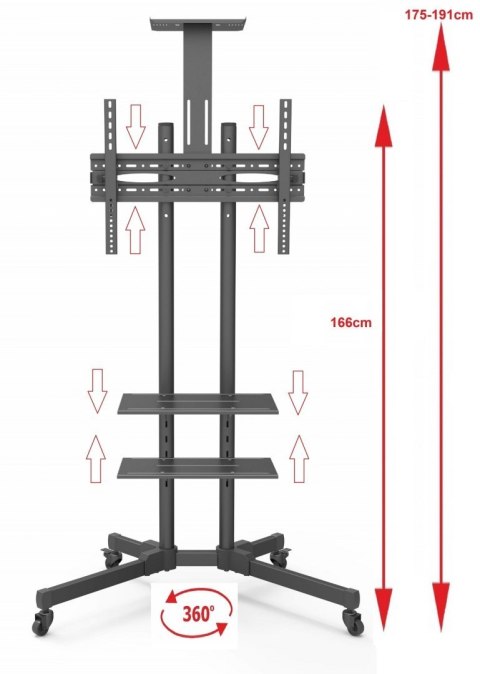 Mobilny Stojak TV Stand do Telewizora LCD LED KART-22 Mobilny Stojak TV Stand do Telewizora LCD LED KART-22