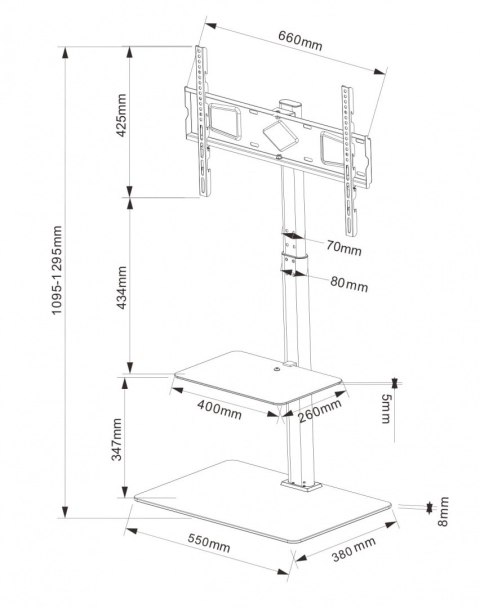 Podłogowy Stojak na telewizor TV stand 26-65" KL-21 Podłogowy Stojak na telewizor TV stand 26-65" KL-21
