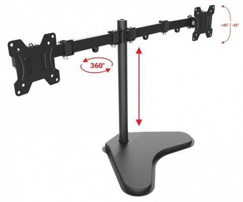 Stand uchwyt do dwóch monitorów LED/LCD 10-27" 7kg VX-20 Stand uchwyt do dwóch monitorów LED/LCD 10-27" 7kg VX-20