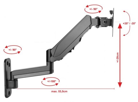 Wieszak Uchwyt do monitora TV gazowy 13-32" VX-04 Wieszak Uchwyt do monitora TV gazowy 13-32" VX-04