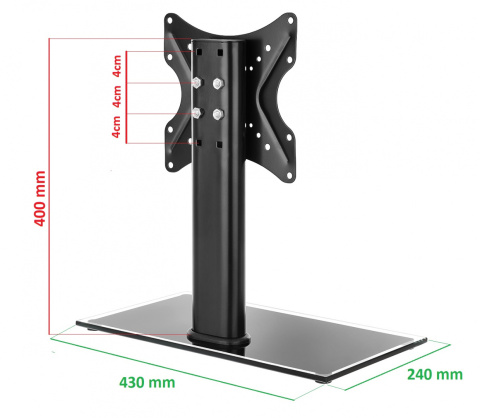 Naszafkowy stojak TV pod telewizor monitor 13-42" GT-320 stopa noga do telewizora monitora Naszafkowy stojak TV pod telewizor monitor 13-42" GT-320 stopa noga do telewizora monitora