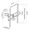 Obrotowy Uchwyt do Telewizora 25-54 cali VX-490 Uniwersalny Wieszak TV