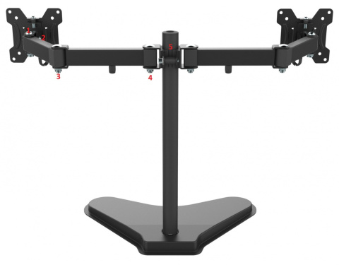 Stand uchwyt do dwóch monitorów LED/LCD 10-27" 7kg VX-20 Stand uchwyt do dwóch monitorów LED/LCD 10-27" 7kg VX-20