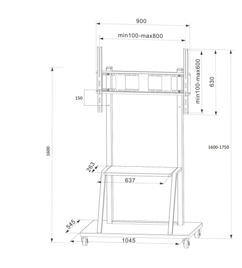 Stojak na monitor interaktywny lub telewizor 55-110" KART-110 Stojak na monitor interaktywny lub telewizor 55-110" KART-110
