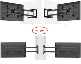 107cm Dlugie ramie Uchwyt na Telewizor 32-75 VX-531 Extra Mocny narozny