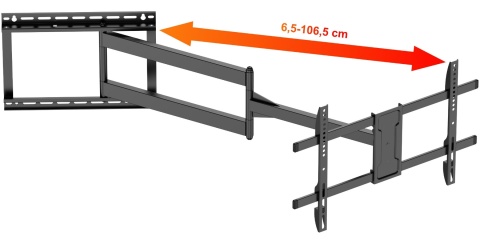 107cm Dlugie ramie Uchwyt na Telewizor 32-75 VX-531 Extra Mocny narozny