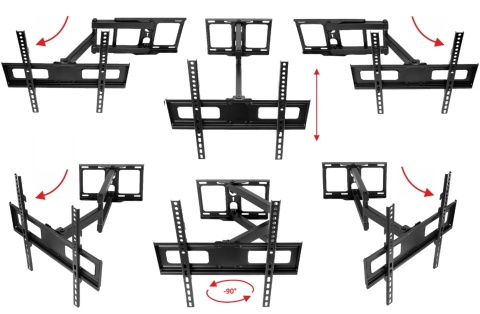 50cm Uchwyt TV Długie Ramie 26-60 cali VX-204 Wieszak na Telewizor 50cm Uchwyt TV Długie Ramie 26-60 cali VX-204 Wieszak na Telewizor