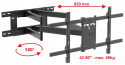 92cm DŁUGI Uchwyt do Telewizora Wieszak TV 42-90 cale ULTRA MOCNY TEST 60kg