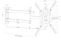 Długi 60cm 20-55" Uchwyt TV Wieszak do Telewizora MS-405