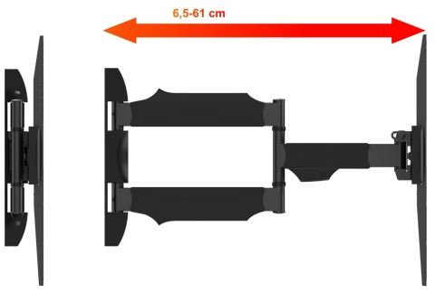 Dlugi 61cm Uchwyt do Telewizora Wieszak TV 32-60 cali narozny VX-420X