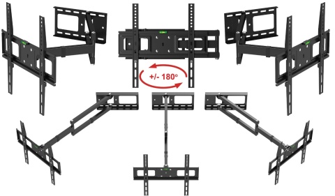 Dlugi 72cm Uchwyt do Telewizora Wieszak TV 26-60 cali VX-197 narozny uniwersalny