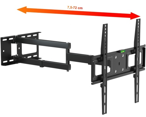 Dlugi 72cm Uchwyt do Telewizora Wieszak TV 26-60 cali VX-197 narozny uniwersalny