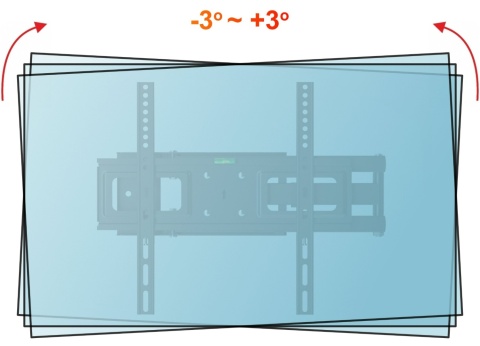 Dlugi 72cm Uchwyt do Telewizora Wieszak TV 26-60 cali VX-197 narozny uniwersalny