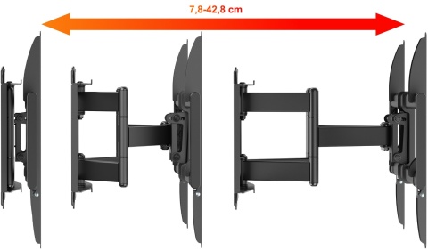 Extra Mocny Uchwyt TV Wieszak do Telewizora 32-100 cali 80kg VX-452 regulacja