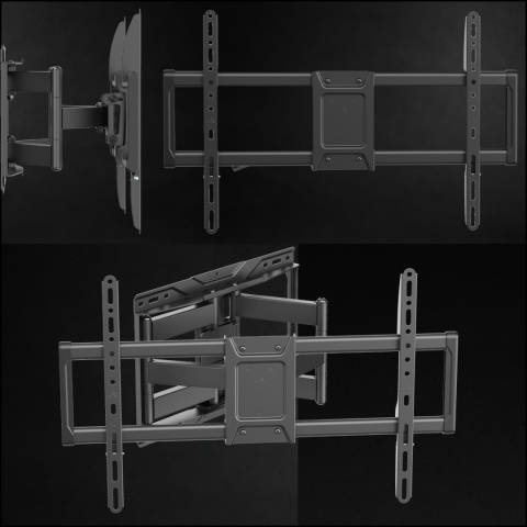 Extra Mocny Uchwyt TV Wieszak do Telewizora 32-100 cali 80kg VX-452 regulacja