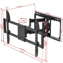 Extra Mocny Uchwyt TV Wieszak do Telewizora 32-100 cali 80kg VX-452 regulacja