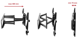 Długi 49cm Uchwyt do Telewizora Wieszak TV 32-80 cali 50kg Uniwersalny