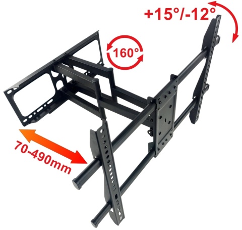 Długi 49cm Uchwyt do Telewizora Wieszak TV 32-80 cali 50kg Uniwersalny Długi 49cm Uchwyt do Telewizora Wieszak TV 32-80 cali 50kg Uniwersalny