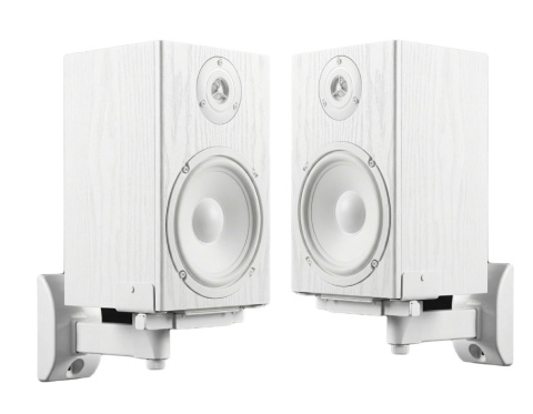 Uchwyt na głośnik ścienny Uniwersalny 2szt kolumn satelit regulowany bialy