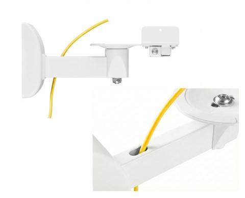 Uchwyt na głośnik ścienny Uniwersalny 2szt kolumn satelit regulowany bialy