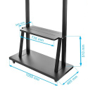 STOJAK do monitora interaktywnego Stojak TV do telewizora 43-86 cali KART-1800A mobilny