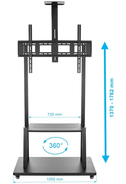 STOJAK do monitora interaktywnego 43-86 cali KART-1800A WYST mobilny