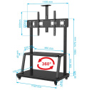 Stojak na Monitor Interaktywny lub Telewizor 60-120 cali 120kg KART-721