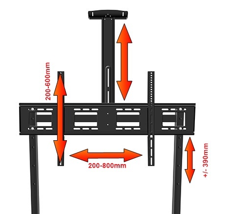 Stojak na Monitor Interaktywny lub Telewizor 60-120 cali 120kg KART-721 WYST Stojak na Monitor Interaktywny lub Telewizor 60-120 cali 120kg KART-721 WYST