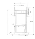 Stojak na monitor interaktywny lub telewizor 55-110" KART-111 regulacja nachylenia