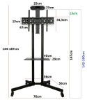 Stojak na telewizor 32-70" KART-14B mobilny Stojak TV do Telewizora 43 cale 48 cali 55 cali 65 cali 70 cali