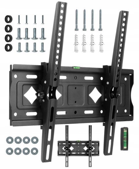 Super Mocny Uchwyt do Telewizora 25-80 cali 80kg Regulacja nachylenia
