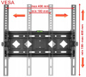 Super Mocny Uchwyt do Telewizora 25-80 cali 80kg Regulacja nachylenia