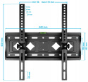 Super Mocny Uchwyt do Telewizora 25-80 cali 80kg Regulacja nachylenia