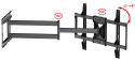 Uchwyt do Telewizora 32-64 cale Wieszak TV Długie ramię 85cm