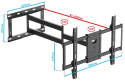 Uchwyt do Telewizora 32-64 cale Wieszak TV Długie ramię 85cm