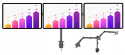 Uchwyt na 3 Monitory Trzy x 10- 27 cali Uniwersalny Biurkowy