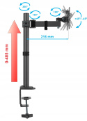 Uchwyt na Monitor Biurkowy Uniwersalny13-32 cale Obrotowy VX-021L
