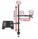 Uchwyt na Monitor i Laptop 2w1 Uniwersalny Wysoki 80cm