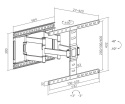 Ultra Płaski 27mm 60kg Uchwyt do Telewizora 32-90 cali VX-525 Wieszak TV TEST