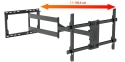 Uchwyt TV dlugie ramie 107cm VX-532 Wieszak do Telewizora TV 32-75 cali narozny